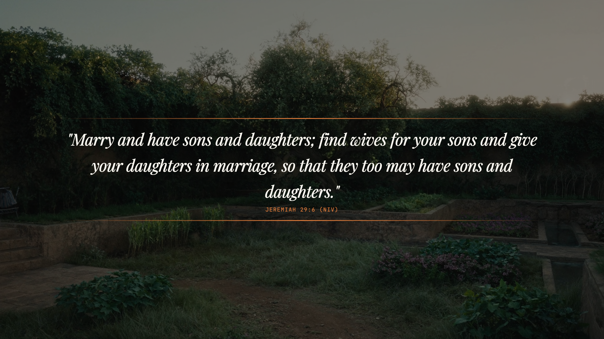 Point 2 Scripture: Jeremiah 29:6